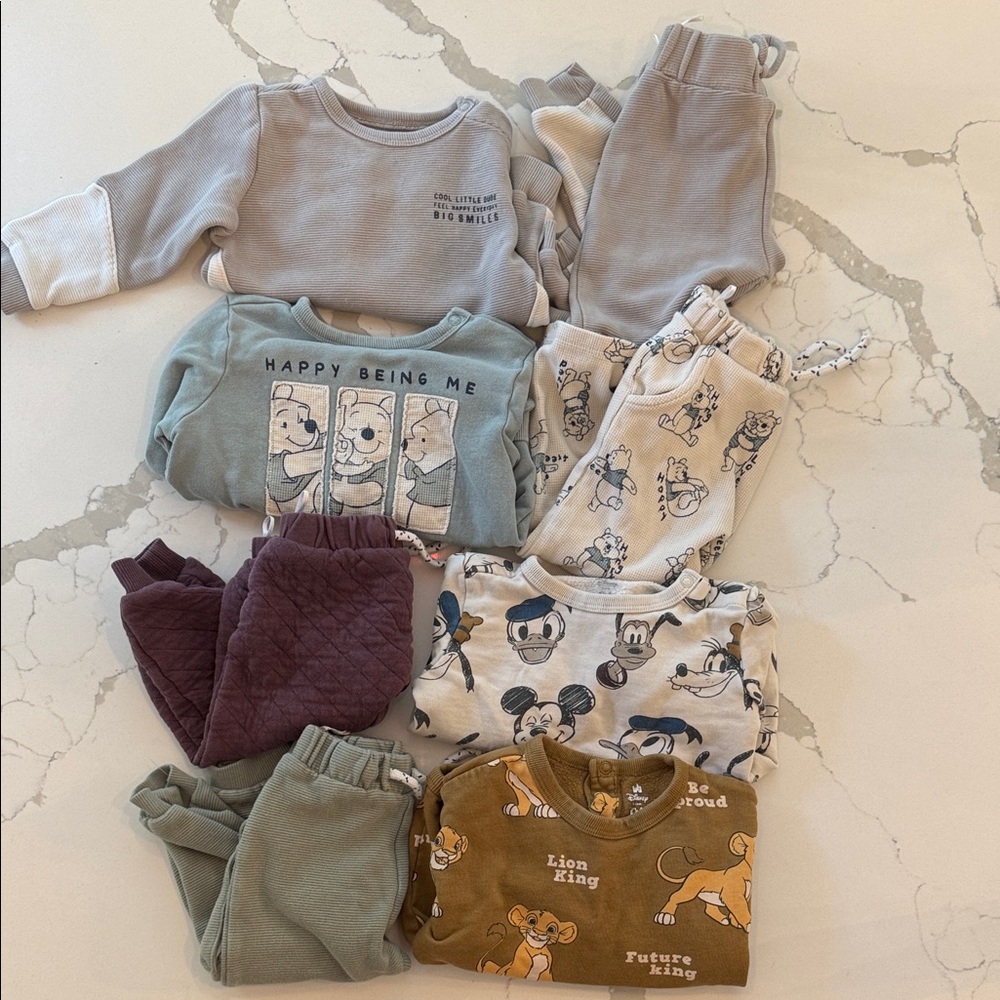 H&M Baby Clothing Set - Purple, Green, Brown, Cream